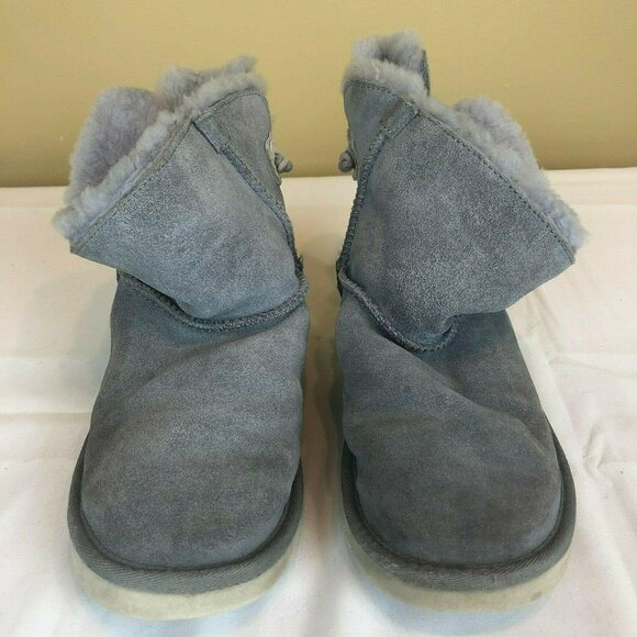 UGG Adoria Tehuano Gray Boots Bootie Shearling Lined Girls 4 / 34 (h9S - Picture 6 of 11